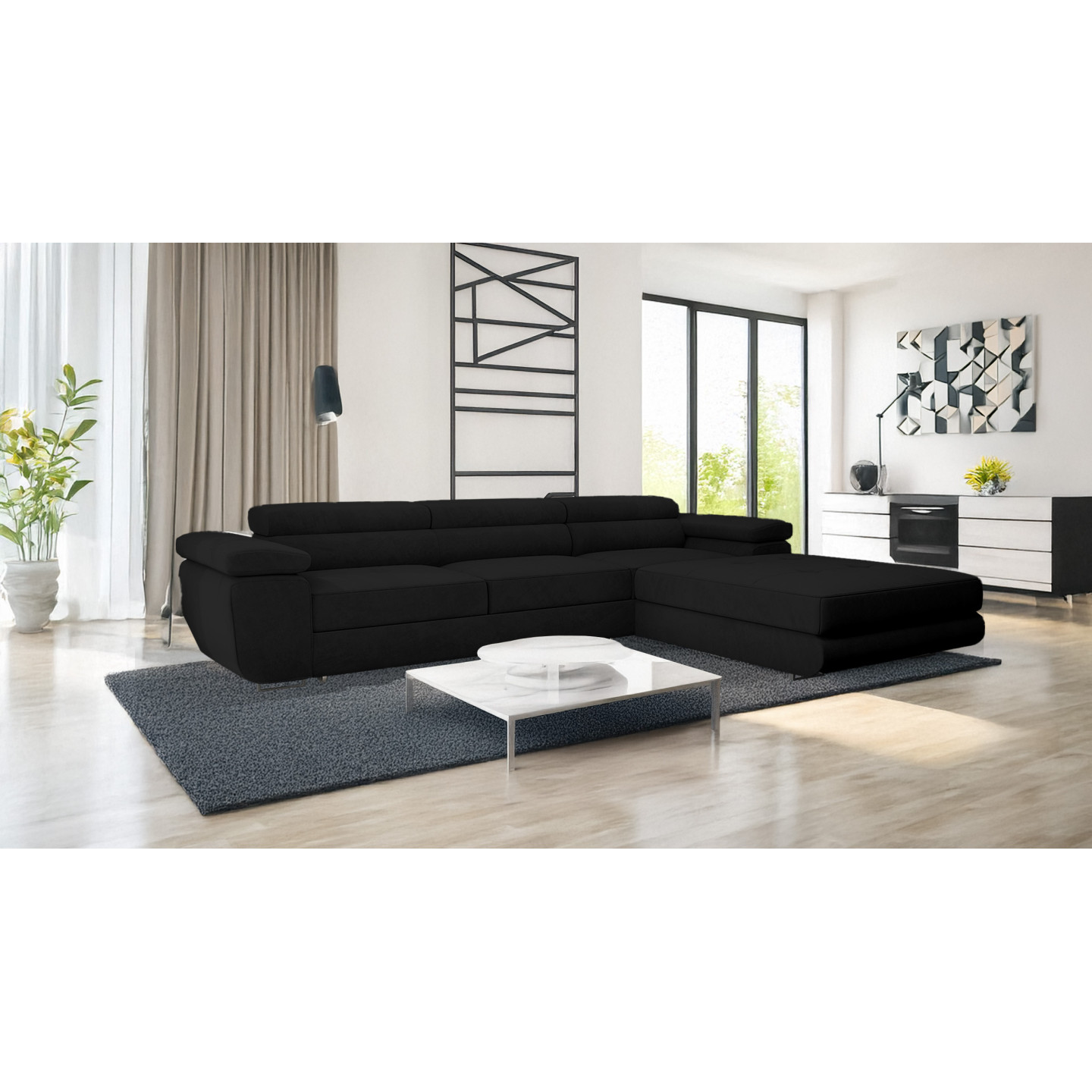 VENUS TWIN - Modernes Ecksofa mit Schlaffunktion und Bettkasten