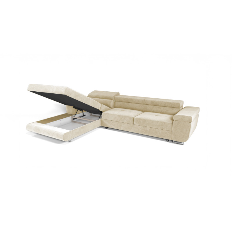 VENUS TWIN - Modernes Ecksofa mit Schlaffunktion und Bettkasten