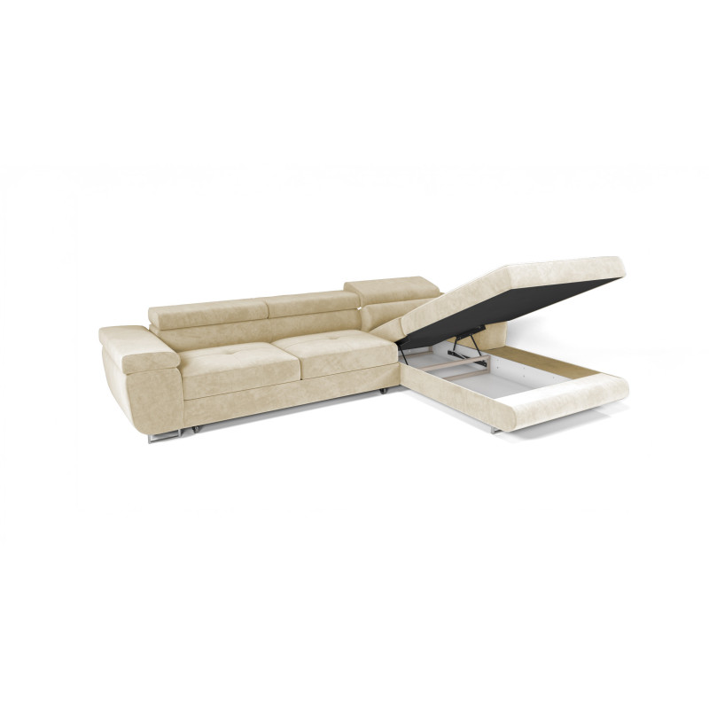 VENUS TWIN - Modernes Ecksofa mit Schlaffunktion und Bettkasten