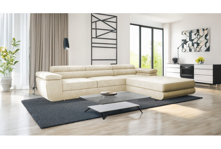 VENUS TWIN - Modernes Ecksofa mit Schlaffunktion und Bettkasten