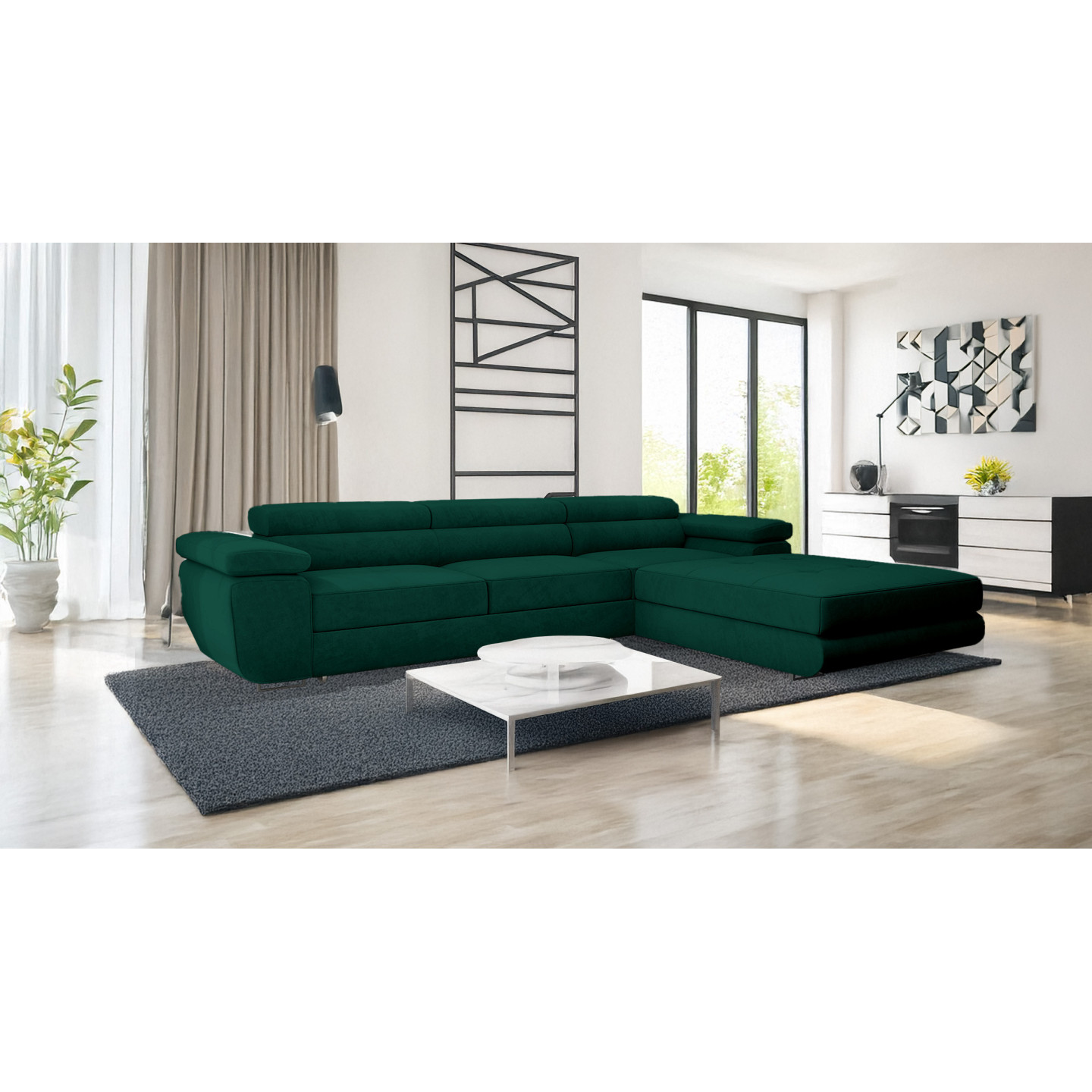 VENUS TWIN - Modernes Ecksofa mit Schlaffunktion und Bettkasten
