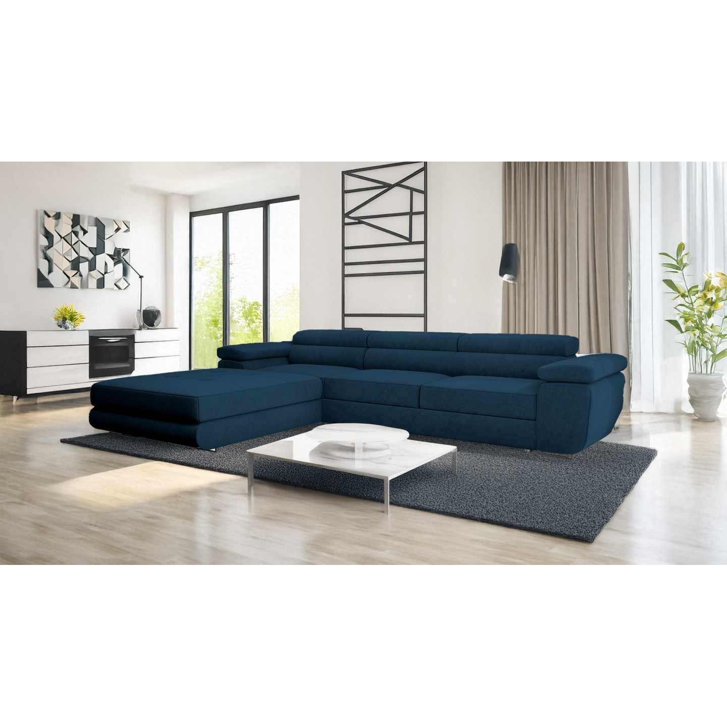VENUS TWIN - Modernes Ecksofa mit Schlaffunktion und Bettkasten