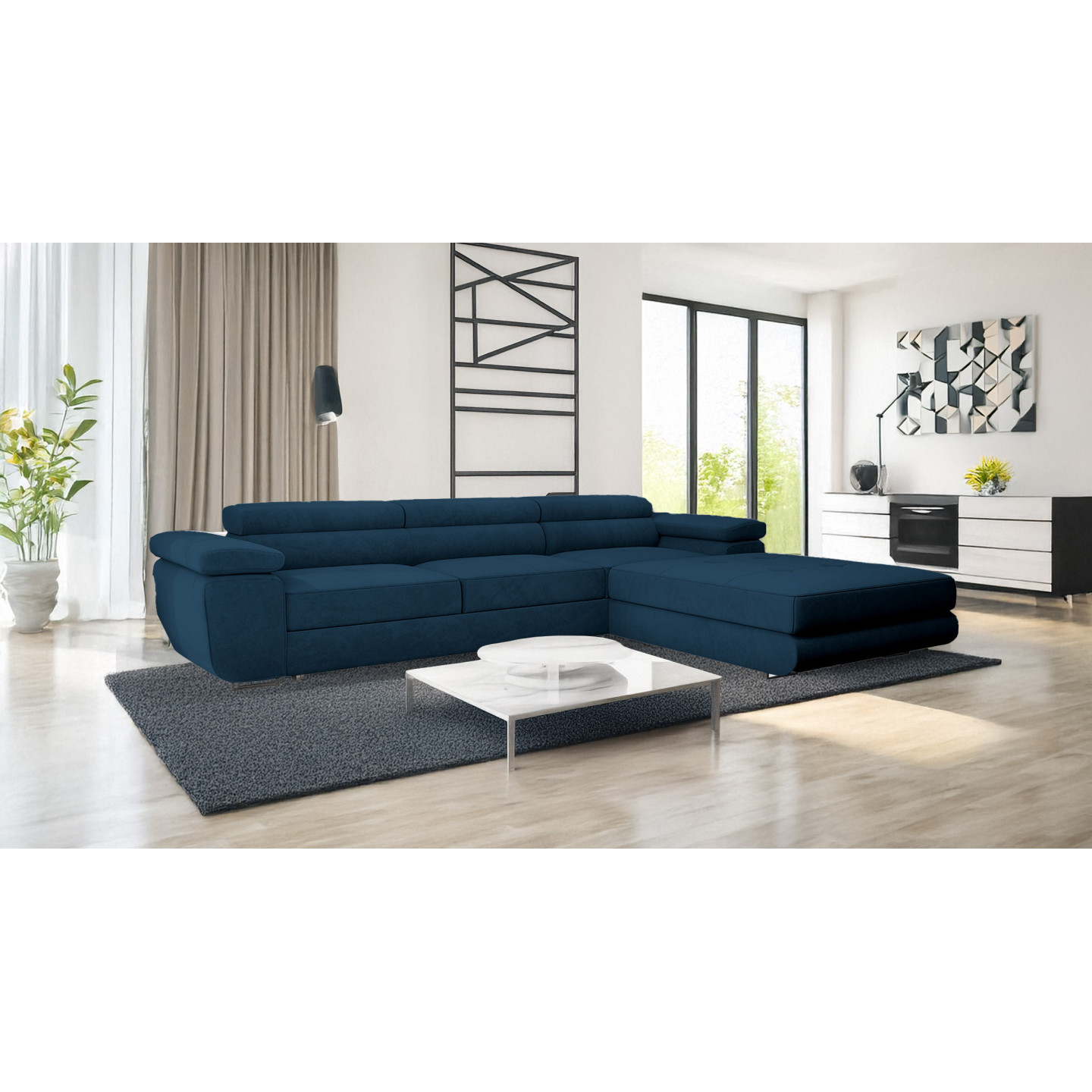VENUS TWIN - Modernes Ecksofa mit Schlaffunktion und Bettkasten