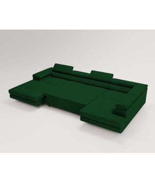 U Sofa mit Schlaffunktion VENUS U - Ecksofa mit Bettkasten | Modernes Eckcouch U-Form