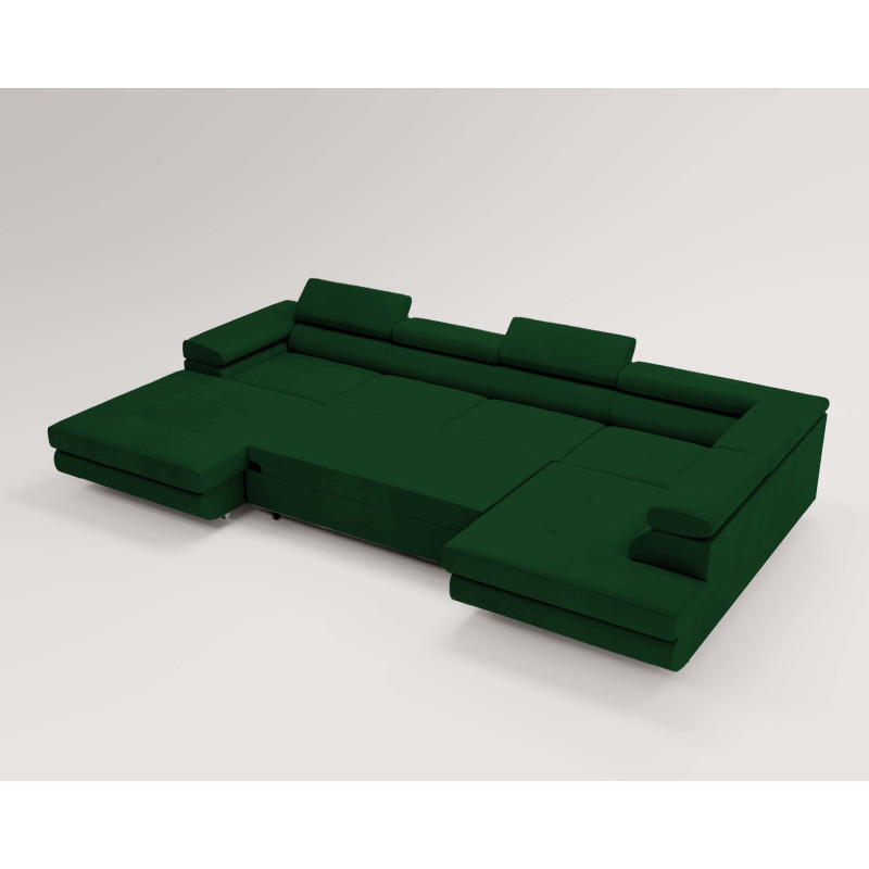 U Sofa mit Schlaffunktion VENUS U - Ecksofa mit Bettkasten | Modernes Eckcouch U-Form
