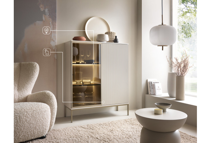 Kaschmir Highboard ST104 – Modernes Highboard mit LED