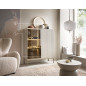 Kaschmir Highboard ST104 – Modernes Highboard mit LED-Beleuchtung in Beige&Gold