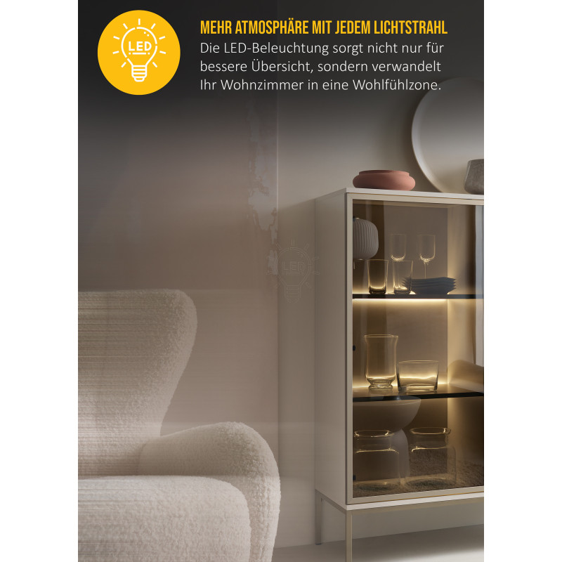 Kaschmir Highboard ST104 – Modernes Highboard mit LED
