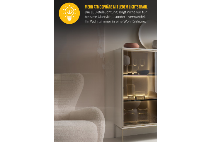 Kaschmir Highboard ST104 – Modernes Highboard mit LED