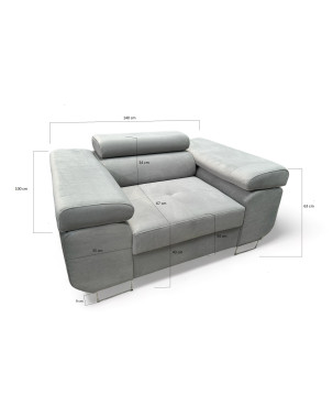 Komfort Sessel VENUS – Komfort-Lounge mit verstellbarer Kopfstütze