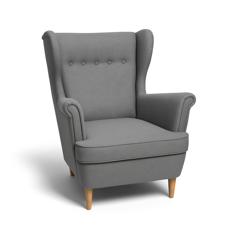 Molly Ohrensessel – Skandinavischer Polstersessel mit Knopfheftung