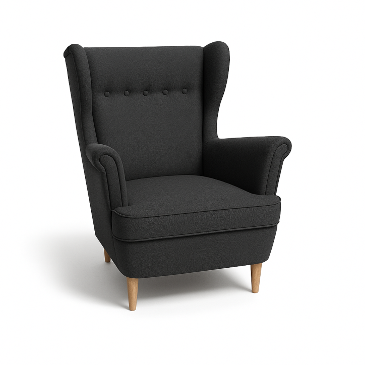 Molly Ohrensessel – Skandinavischer Polstersessel mit Knopfheftung