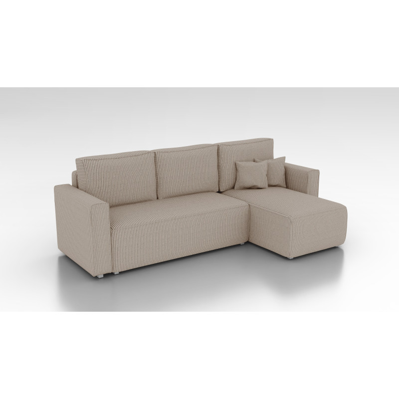 Cord Ecksofa „Gabriel“ mit Schlaffunktion & Bettkasten Cord Sofa klein