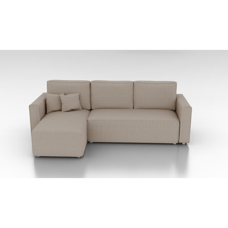 Cord Ecksofa „Gabriel“ mit Schlaffunktion & Bettkasten Cord Sofa klein