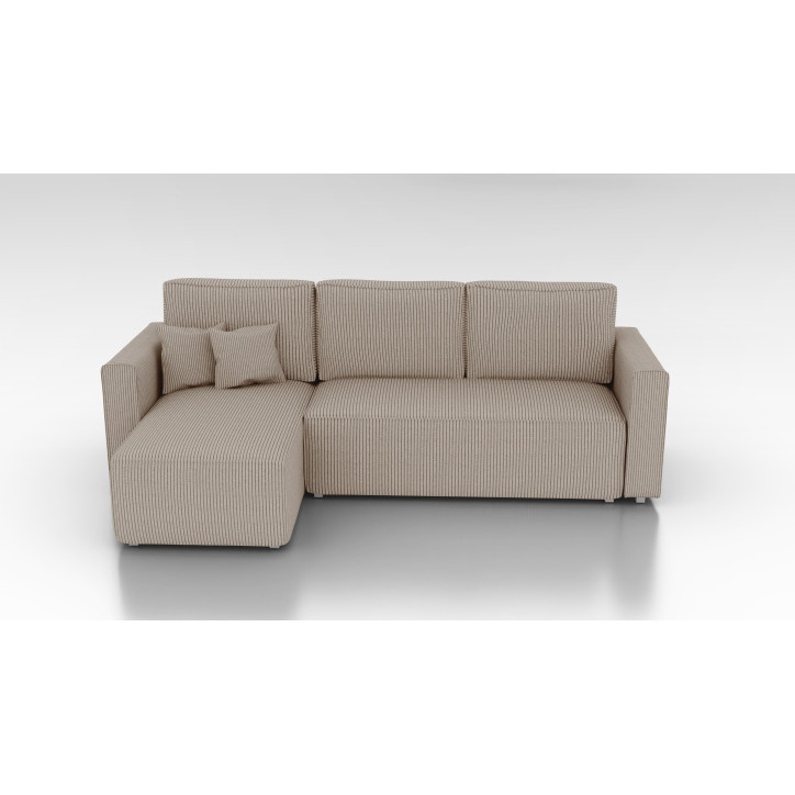 Cord Ecksofa „Gabriel“ mit Schlaffunktion & Bettkasten Cord Sofa klein