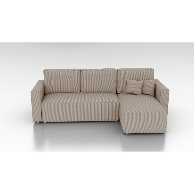 Cord Ecksofa „Gabriel“ mit Schlaffunktion & Bettkasten Cord Sofa klein