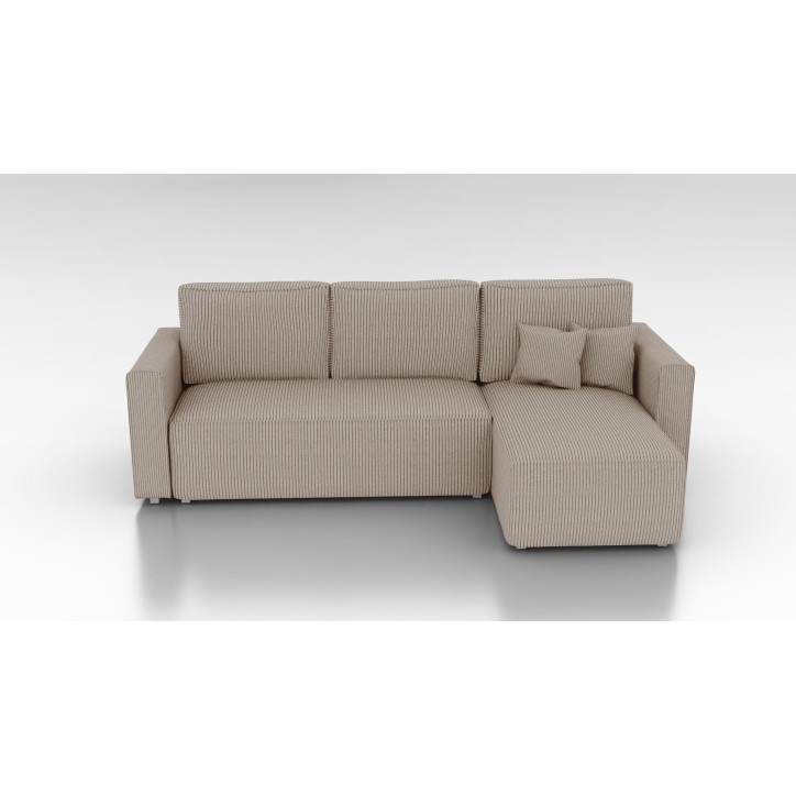 Cord Ecksofa „Gabriel“ mit Schlaffunktion & Bettkasten Cord Sofa klein