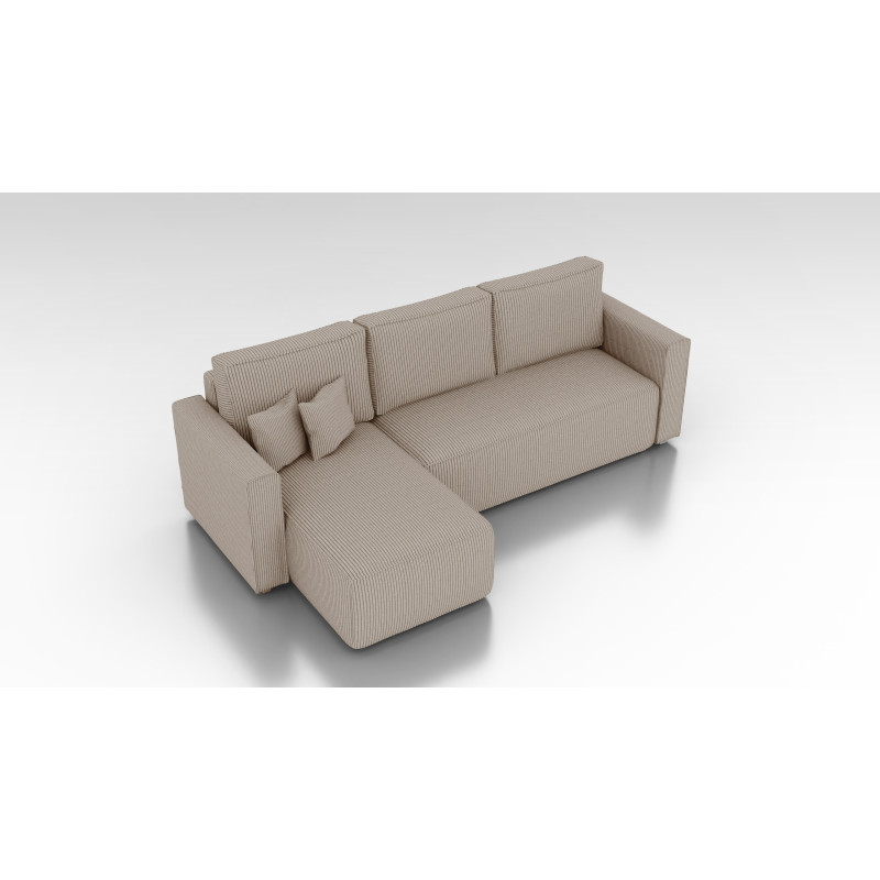 Cord Ecksofa „Gabriel“ mit Schlaffunktion & Bettkasten Cord Sofa klein
