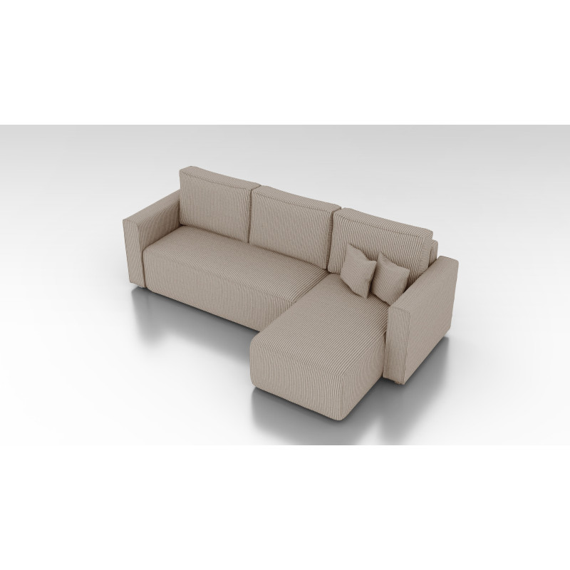 Cord Ecksofa „Gabriel“ mit Schlaffunktion & Bettkasten Cord Sofa klein