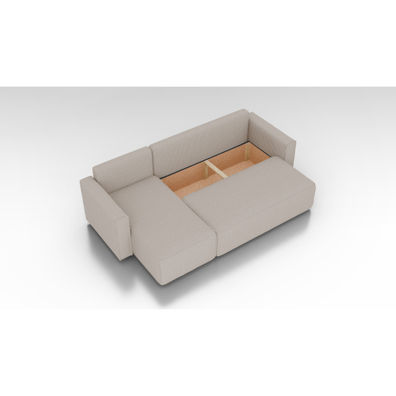 Cord Ecksofa „Gabriel“ mit Schlaffunktion & Bettkasten Cord Sofa klein