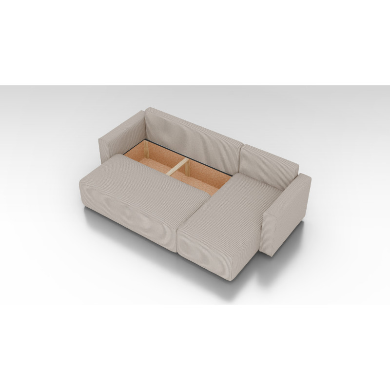 Cord Ecksofa „Gabriel“ mit Schlaffunktion & Bettkasten Cord Sofa klein