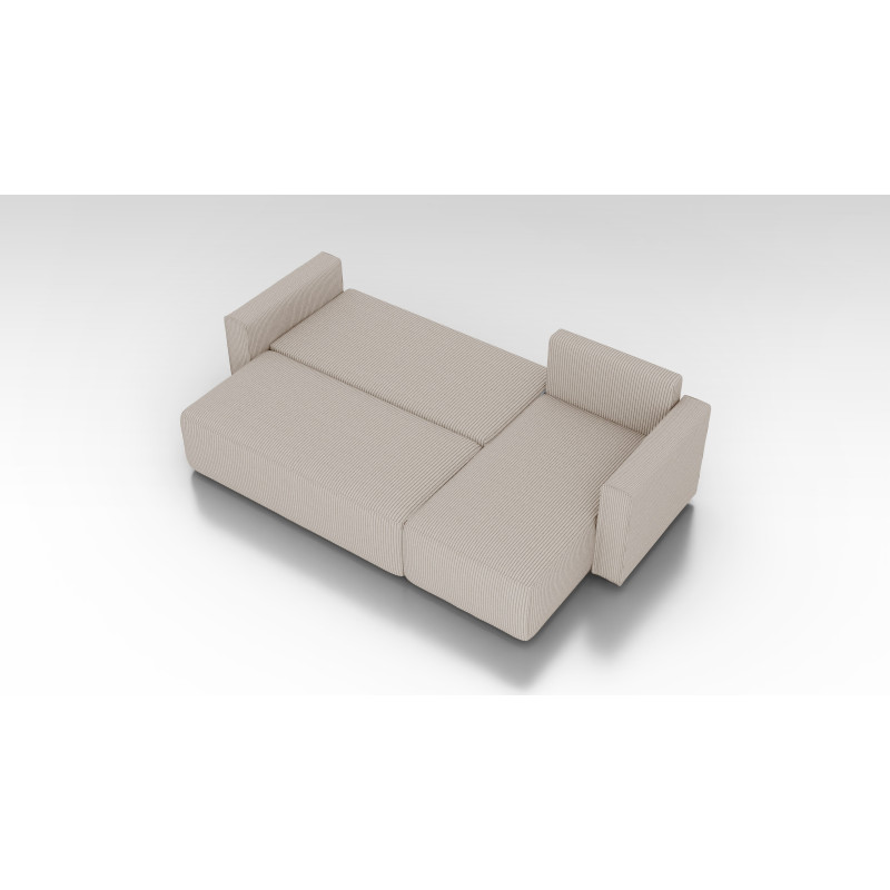 Cord Ecksofa „Gabriel“ mit Schlaffunktion & Bettkasten Cord Sofa klein