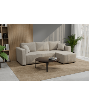 Cord Ecksofa „Gabriel“ mit Schlaffunktion & Bettkasten Cord Sofa klein