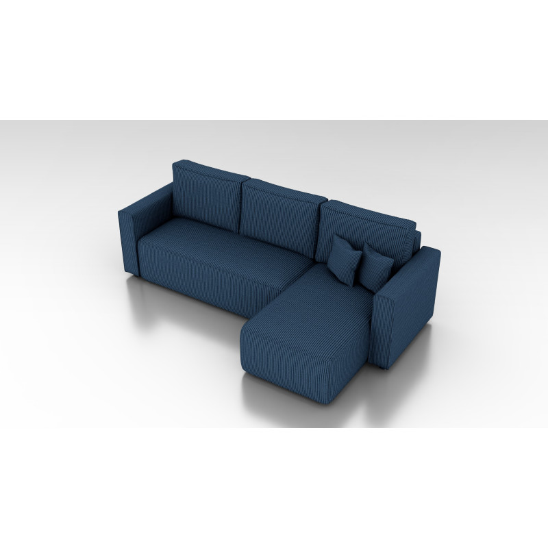 Cord Ecksofa „Gabriel“ mit Schlaffunktion & Bettkasten Cord Sofa klein