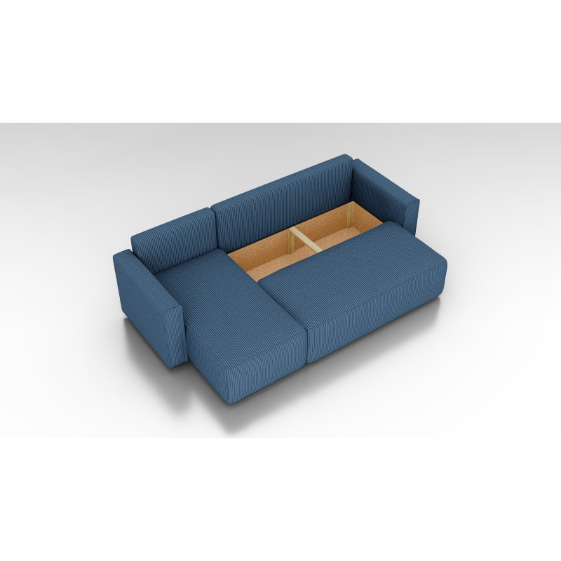 Cord Ecksofa „Gabriel“ mit Schlaffunktion & Bettkasten Cord Sofa klein