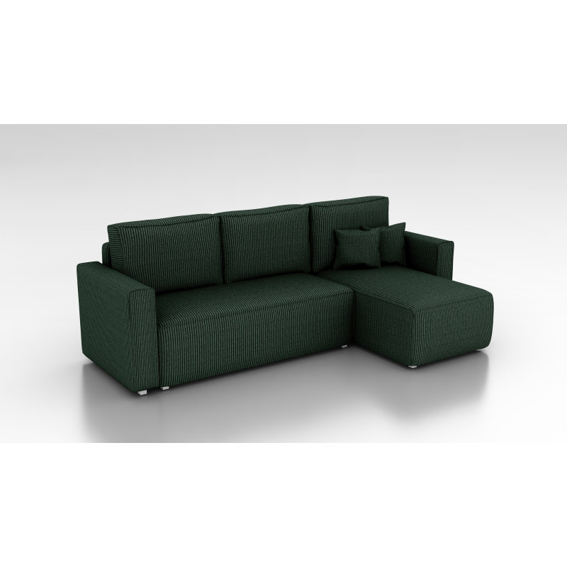 Cord Ecksofa „Gabriel“ mit Schlaffunktion & Bettkasten Cord Sofa klein