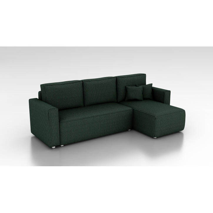 Cord Ecksofa „Gabriel“ mit Schlaffunktion & Bettkasten Cord Sofa klein