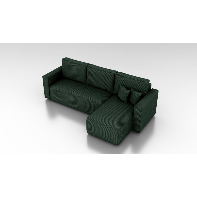 Cord Ecksofa „Gabriel“ mit Schlaffunktion & Bettkasten Cord Sofa klein