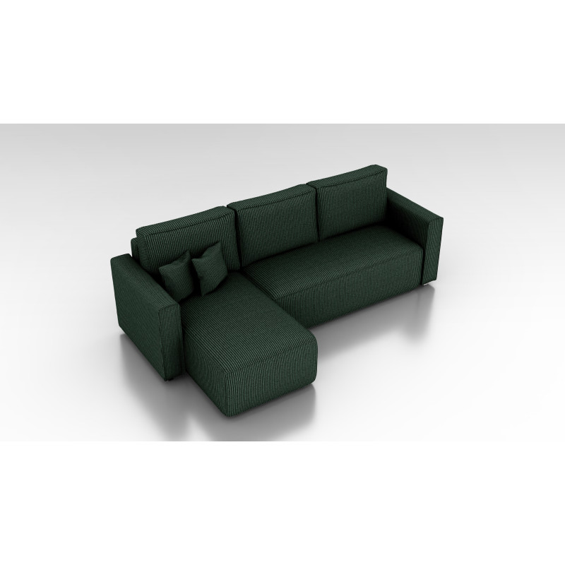 Cord Ecksofa „Gabriel“ mit Schlaffunktion & Bettkasten Cord Sofa klein