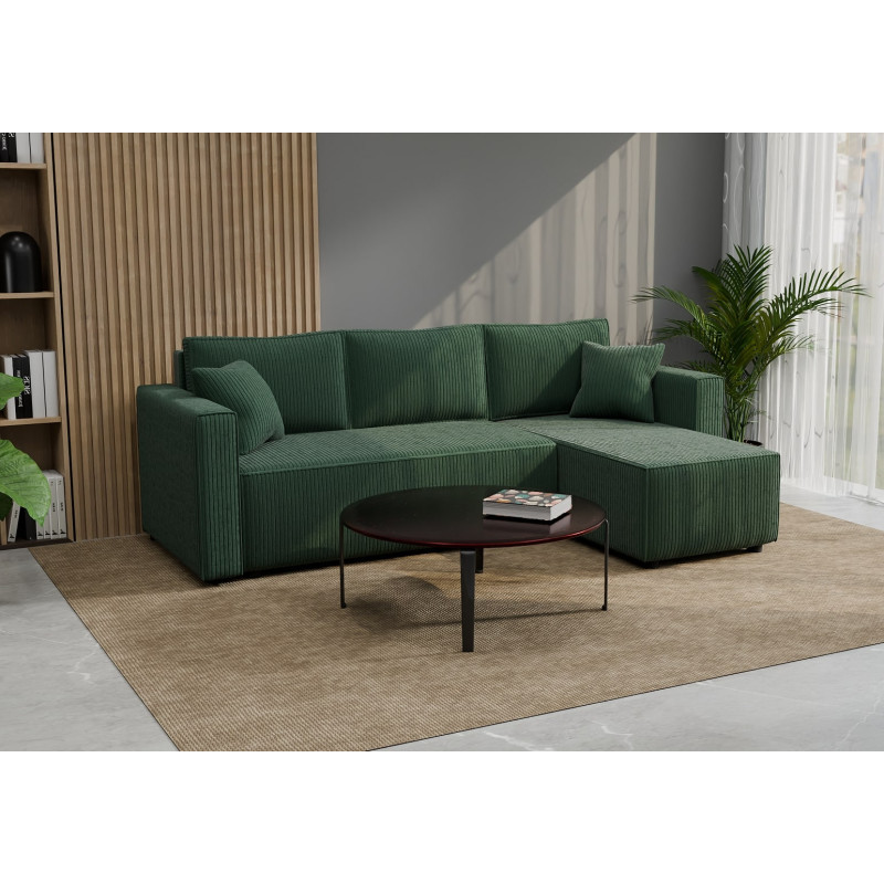 Cord Ecksofa „Gabriel“ mit Schlaffunktion & Bettkasten Cord Sofa klein