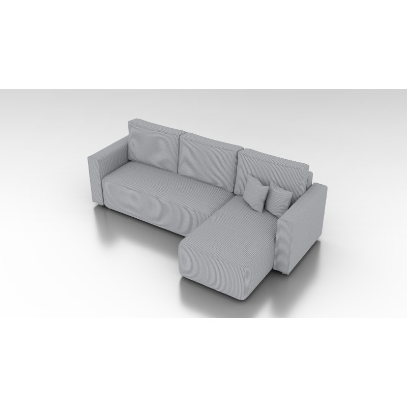 Cord Ecksofa „Gabriel“ mit Schlaffunktion & Bettkasten Cord Sofa klein