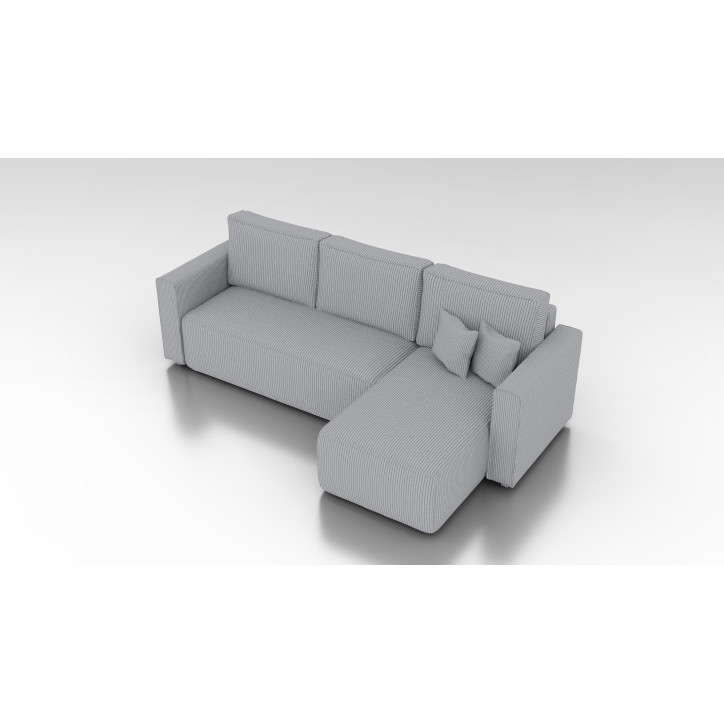 Cord Ecksofa „Gabriel“ mit Schlaffunktion & Bettkasten Cord Sofa klein
