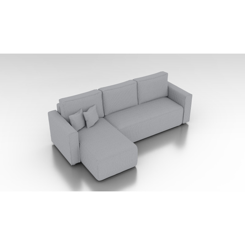 Cord Ecksofa „Gabriel“ mit Schlaffunktion & Bettkasten Cord Sofa klein