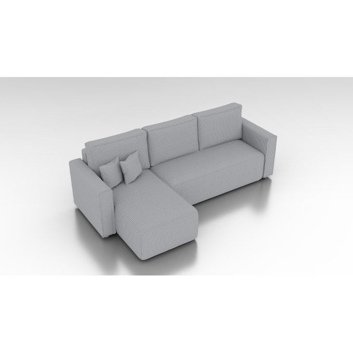 Cord Ecksofa „Gabriel“ mit Schlaffunktion & Bettkasten Cord Sofa klein