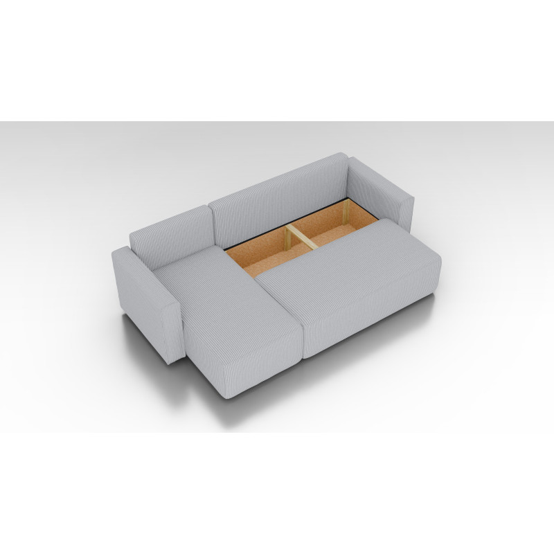 Cord Ecksofa „Gabriel“ mit Schlaffunktion & Bettkasten Cord Sofa klein