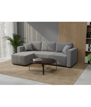 Cord Ecksofa „Gabriel“ mit Schlaffunktion & Bettkasten Cord Sofa klein