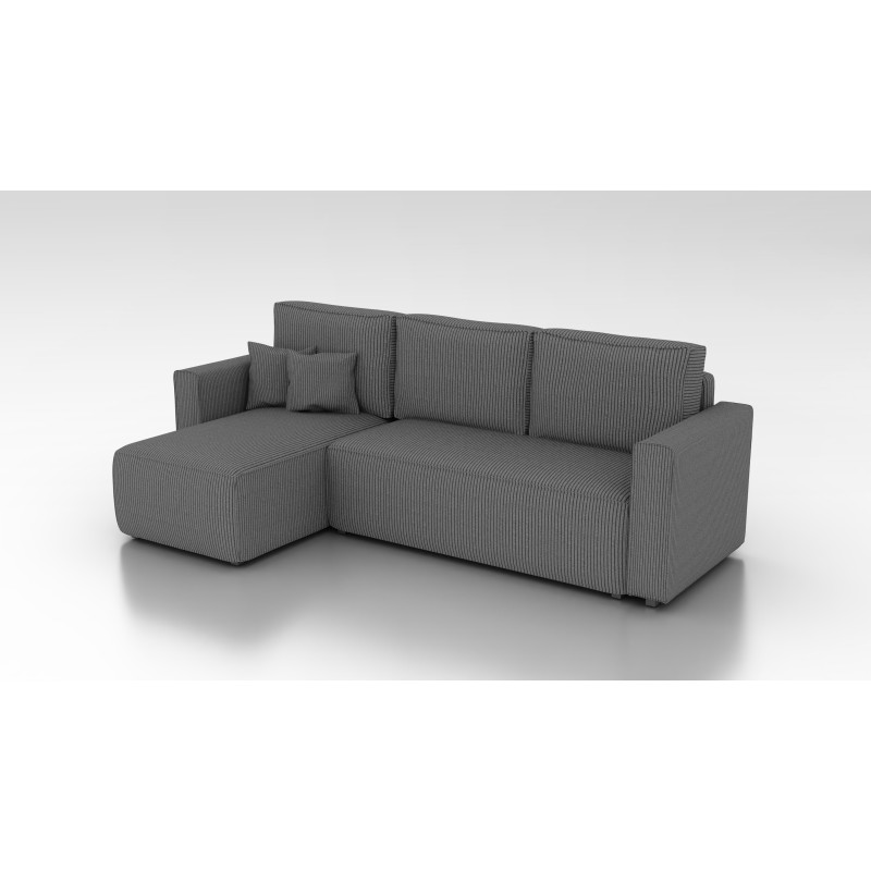 Cord Ecksofa „Gabriel“ mit Schlaffunktion & Bettkasten Cord Sofa klein