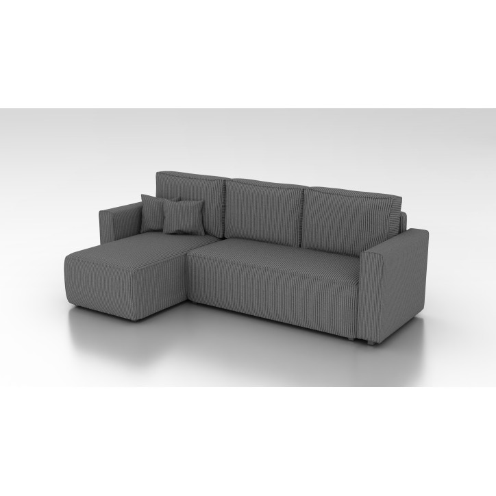 Cord Ecksofa „Gabriel“ mit Schlaffunktion & Bettkasten Cord Sofa klein