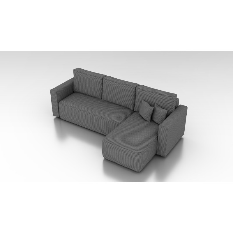 Cord Ecksofa „Gabriel“ mit Schlaffunktion & Bettkasten Cord Sofa klein