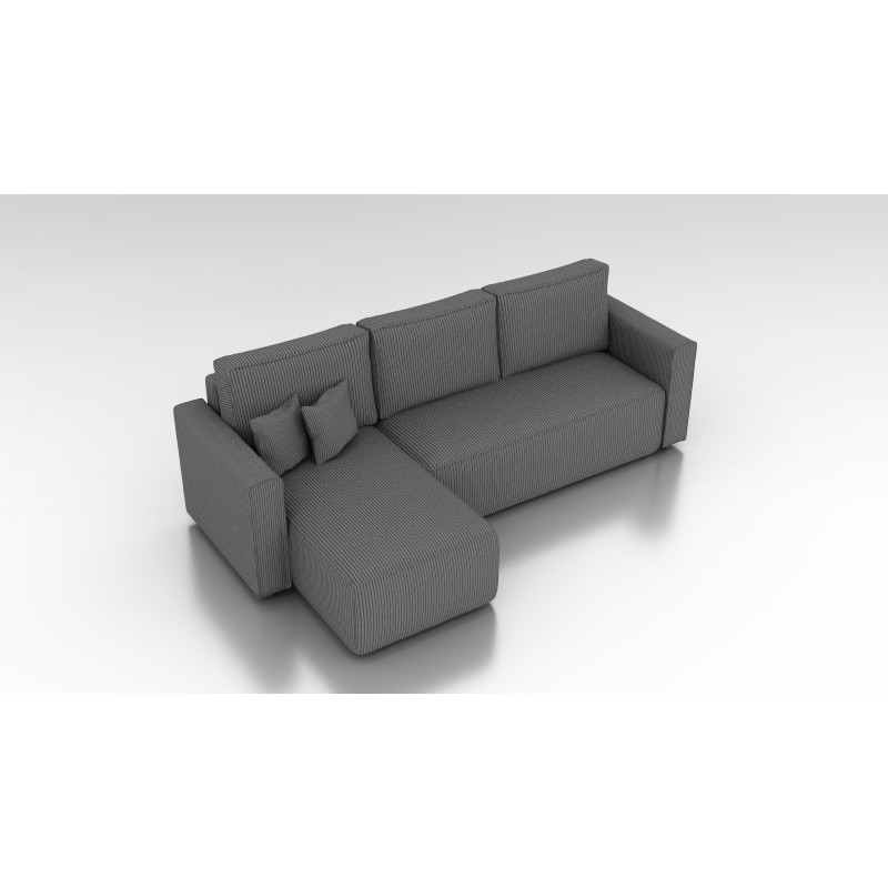 Cord Ecksofa „Gabriel“ mit Schlaffunktion & Bettkasten Cord Sofa klein