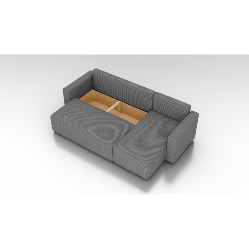 Cord Ecksofa „Gabriel“ mit Schlaffunktion & Bettkasten Cord Sofa klein