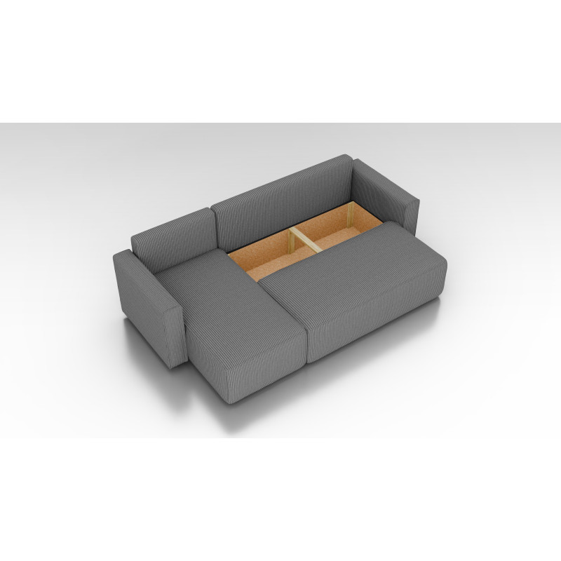 Cord Ecksofa „Gabriel“ mit Schlaffunktion & Bettkasten Cord Sofa klein