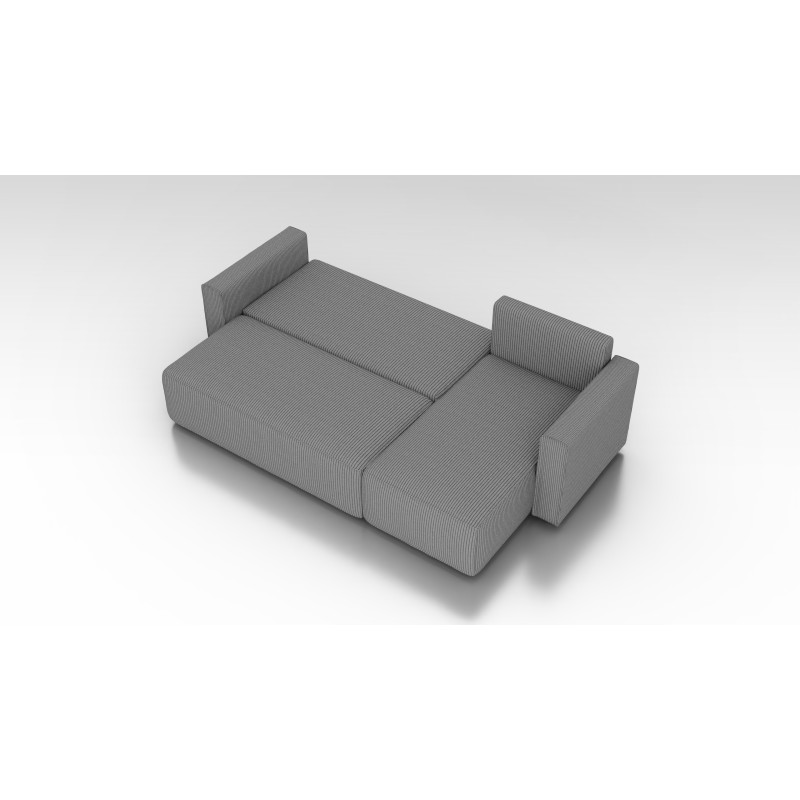 Cord Ecksofa „Gabriel“ mit Schlaffunktion & Bettkasten Cord Sofa klein