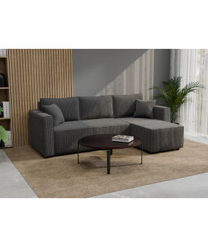 Cord Ecksofa „Gabriel“ mit Schlaffunktion & Bettkasten Cord Sofa klein