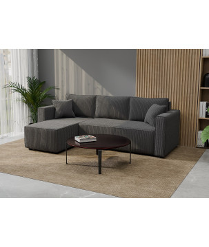 Cord Ecksofa „Gabriel“ mit Schlaffunktion & Bettkasten Cord Sofa klein
