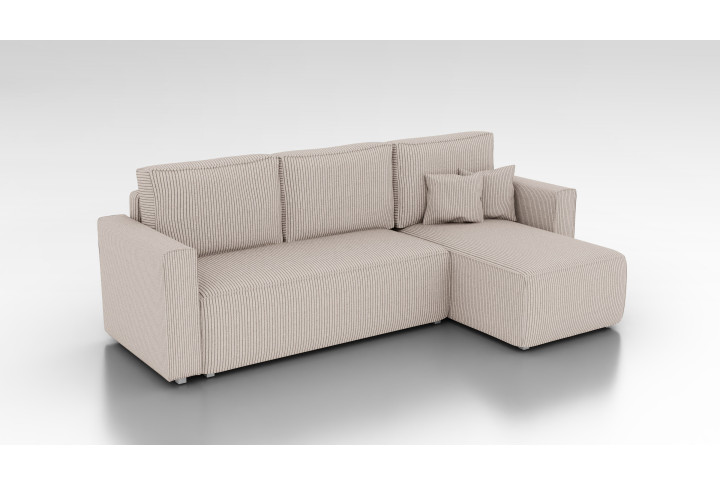 Cord Ecksofa „Gabriel“ mit Schlaffunktion & Bettkasten Cord Sofa klein